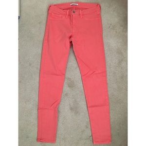 Coral/orange jeans